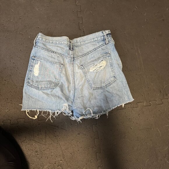 3x1 Distressed Jean Shorts High Rise - Picture 3 of 3